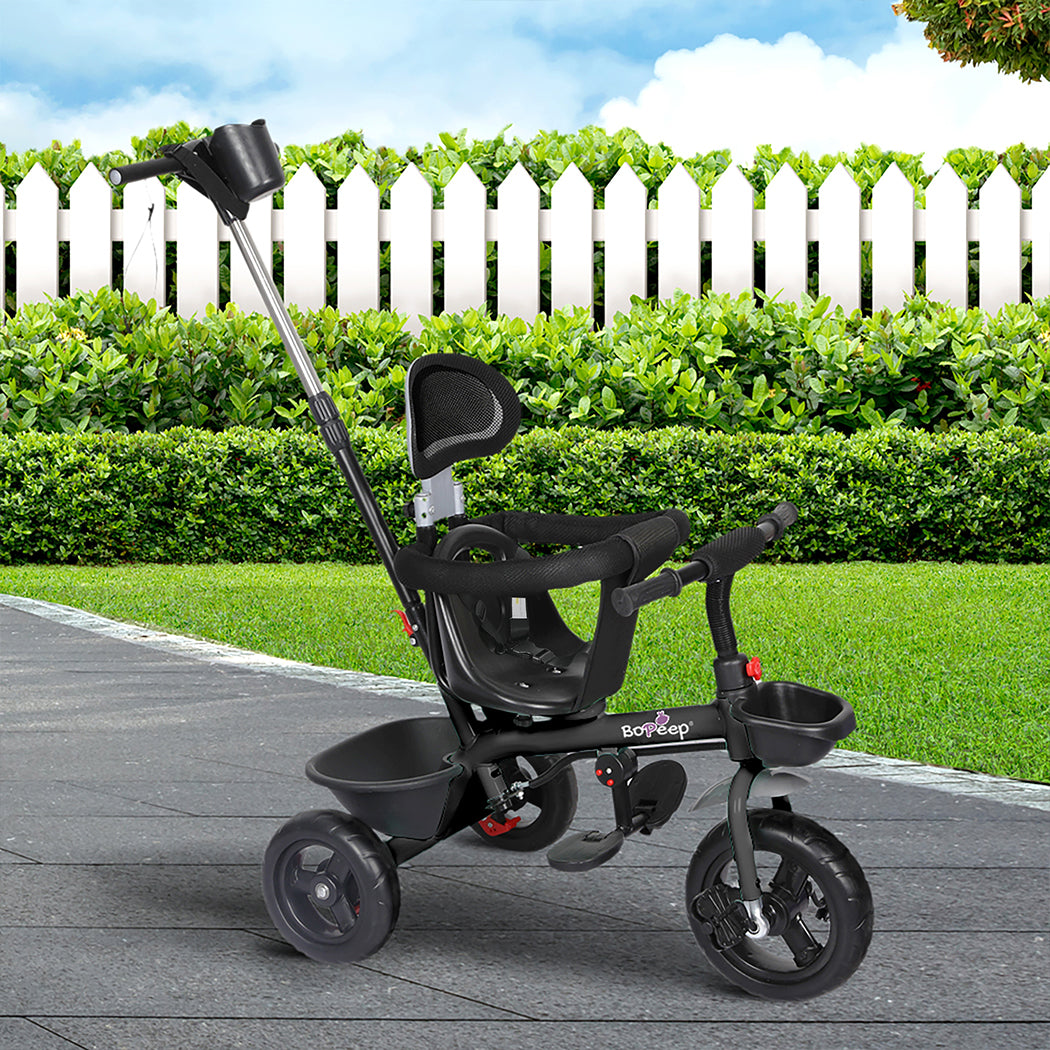 BoPeep Kids Tricycle Ride On Trike Toddler Black-1942353262577586182