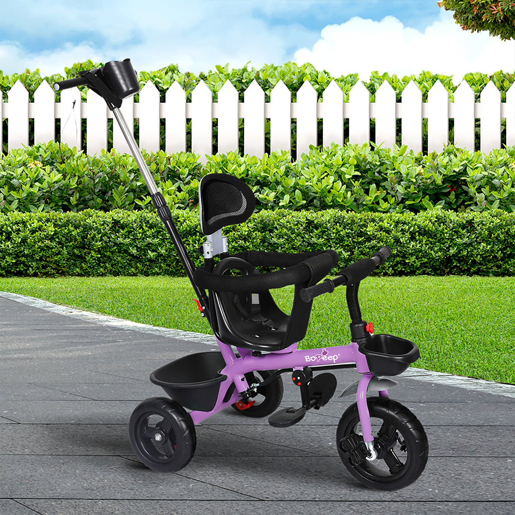 BoPeep Kids Tricycle Ride On Trike Toddler Purple-1942353263185760263