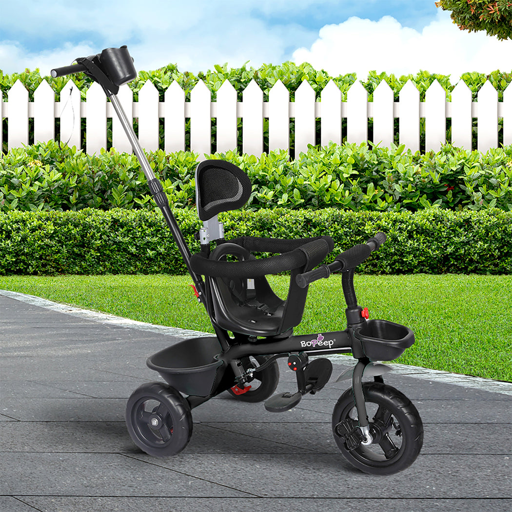 BoPeep Kids Tricycle Ride On Trike Toddler Black-1942353262577586183