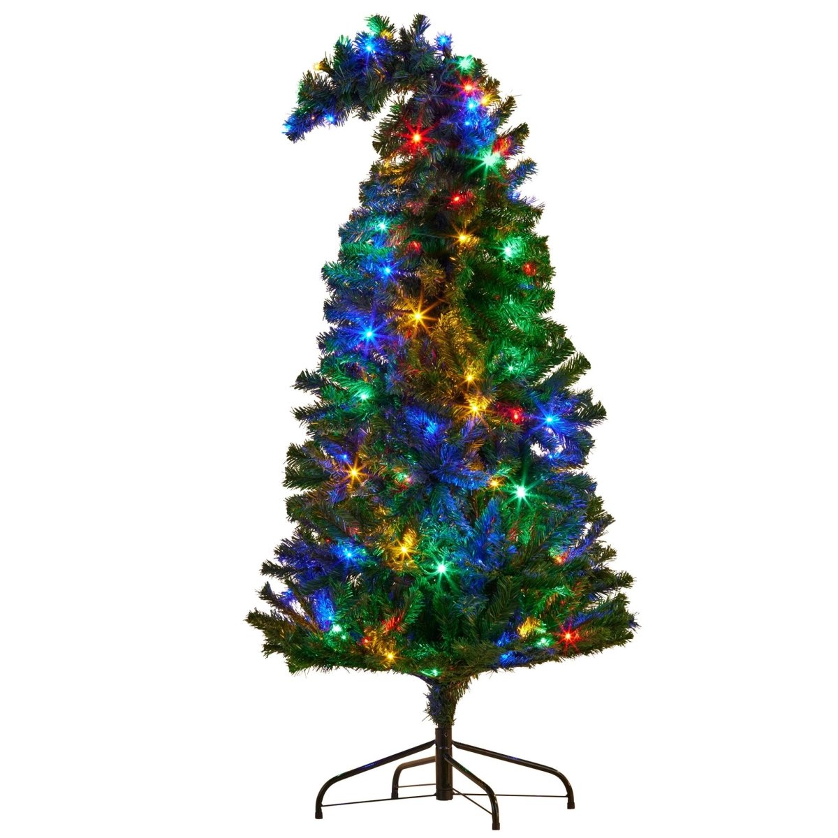 Christabelle Bad Santa 1.2m Curved Multicolour Pre - Lit Christmas Tree with 550 Tips