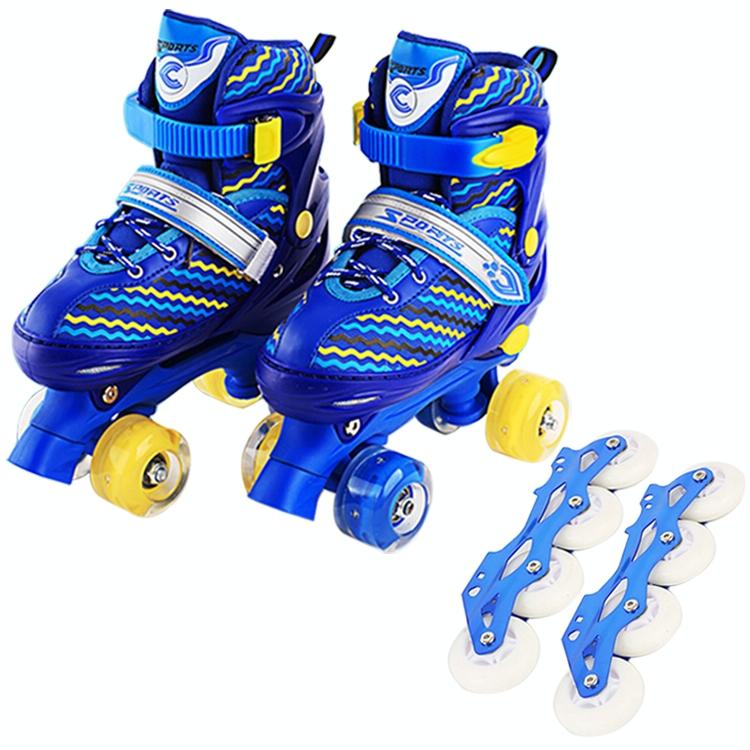 Kids Double - row Roller Skates - Full - flash White Size s - Pink