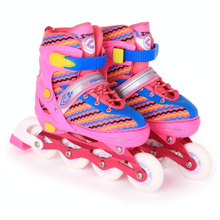 Kids' Full - flash Roller Skates - White Size m - Pink