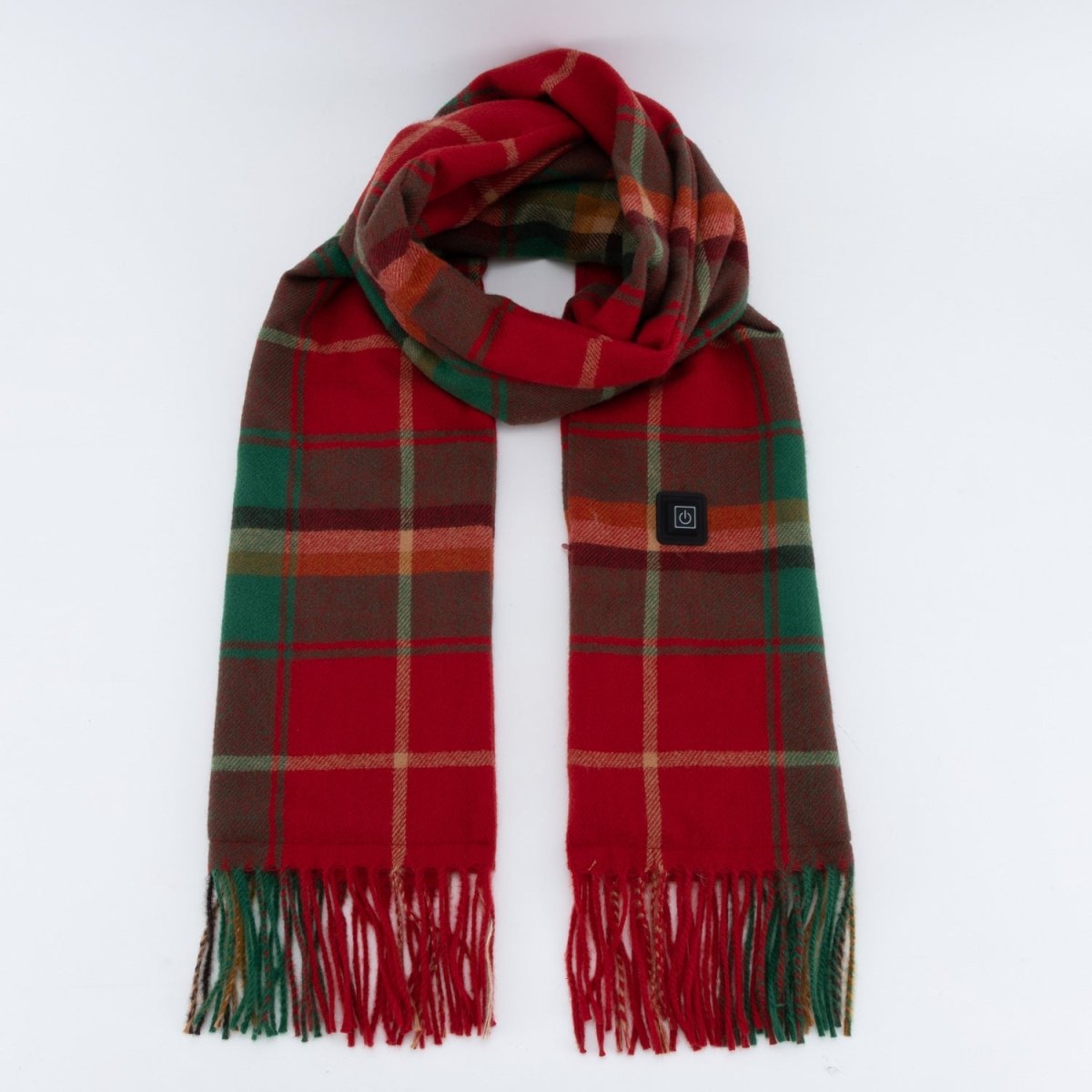Christmas Plaid Heated Scarf - Electric Warming Scarf, Winter Outdoor Essential (Without power bank)