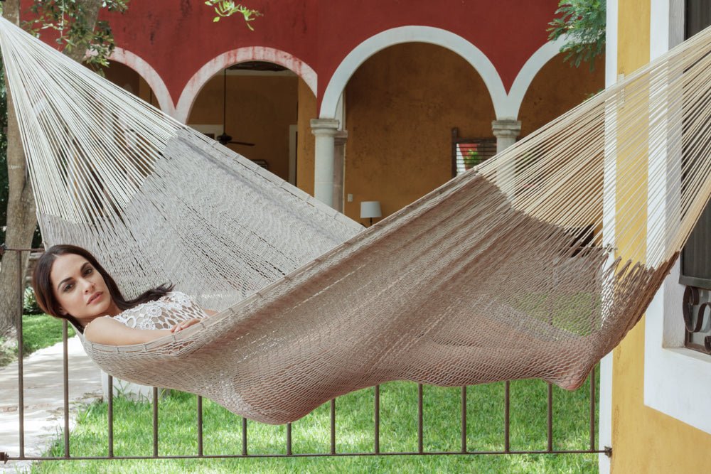 Mayan Legacy Jumbo Size Outdoor Cotton Mexican Hammock in Dream Sands Colour - 719034475707 Toy Chest Australia 1