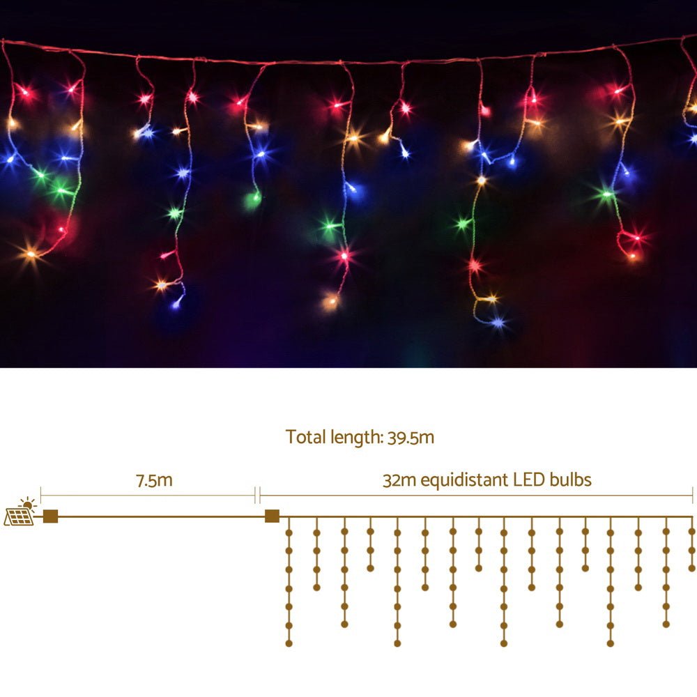 32M Christmas Lights Icicle Light 960 LED Multi - coloured Jingle Jollys