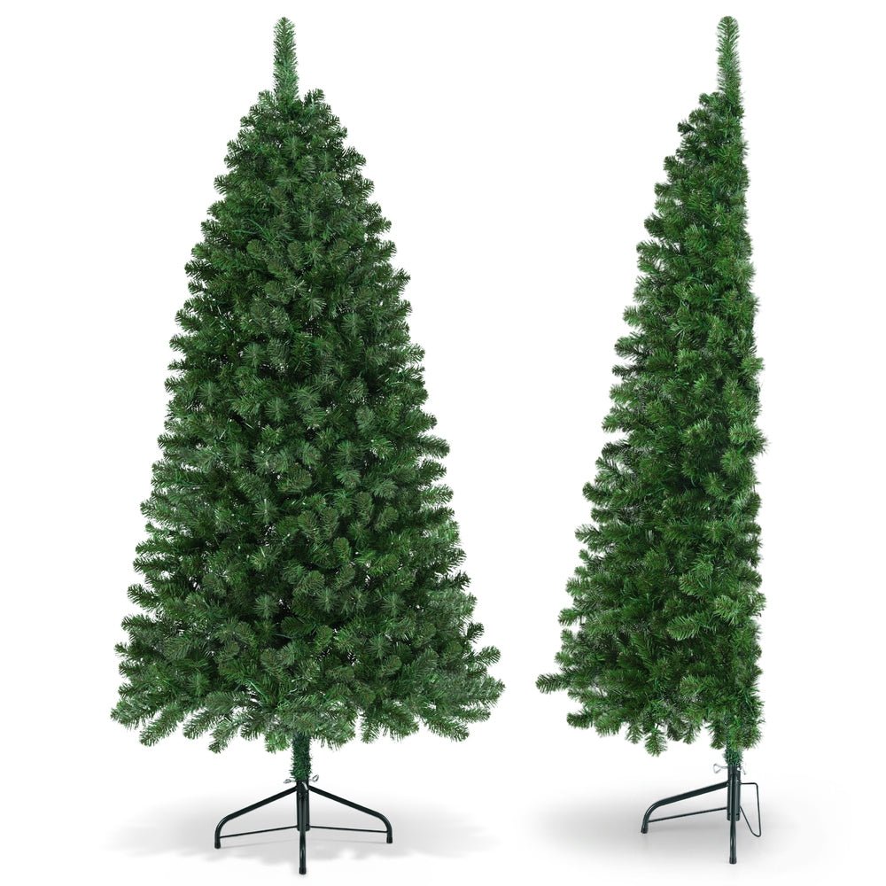 Jingle Jollys Christmas Tree 1.8M LED Corner Xmas Tree Half 8 Modes Multi - color