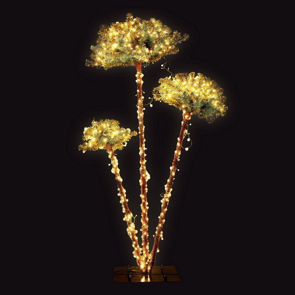 Jingle Jollys Christmas Tree 3 - in - 1 LED Xmas Palm Tree Party Decor 1.2/1.5/1.8M