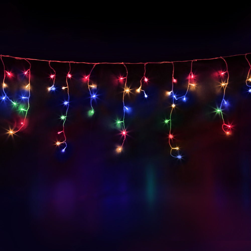 20M Christmas Lights Icicle Light 800 LED Multi - coloured Jingle Jollys