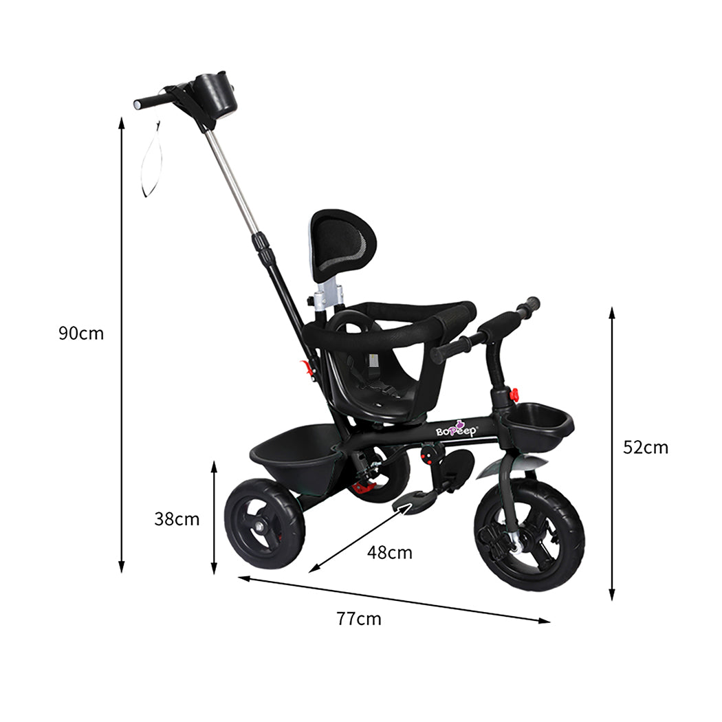 BoPeep Kids Tricycle Ride On Trike Toddler Black-1942353262577586178