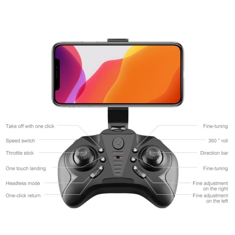 Mini Folding Drone For Aerial Photography - Standard Without Camera Gray