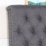 Bed Head Double Size French Provincial Headboard Upholsterd Fabric Charcoal - 2100622203402 Toy Chest Australia 3
