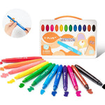 YPLUS METEOR Silky Gel Crayon Set 12 colours - '4711678080817 Toy Chest Australia 8