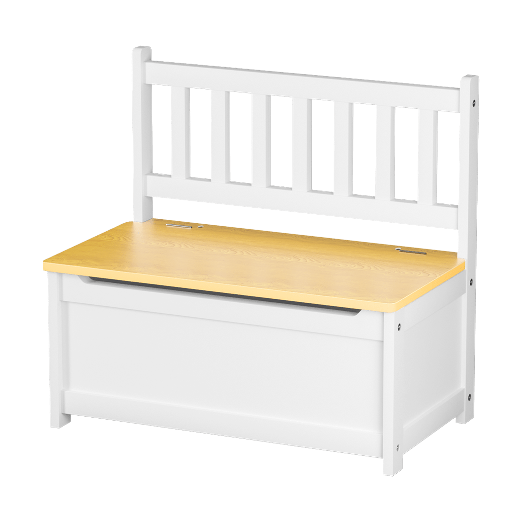 Levede 2 - In - 1 Kids Toys Storage Bench Box Wooden Chair - '9356877208270 Toy Chest Australia 8