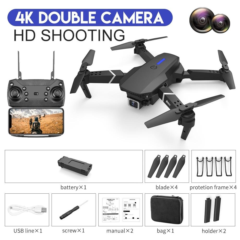 Foldable 4K Rc Quadcopter With Dual Hd Camera - Black - 1 Toy Chest Australia 7