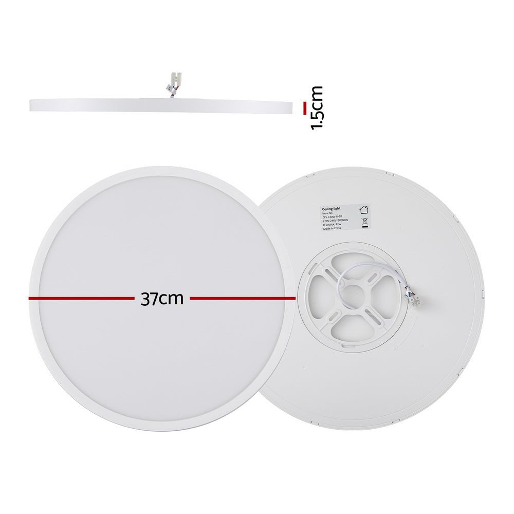Leier Ceiling Light LED Round 42W Ultra - THIN 5CM Oyster Lamp Modern Cool/Warm