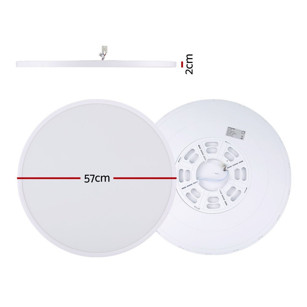 Leier Ceiling Light LED Round 54W Ultra - THIN 5CM Oyster Lamp Modern Cool/Warm