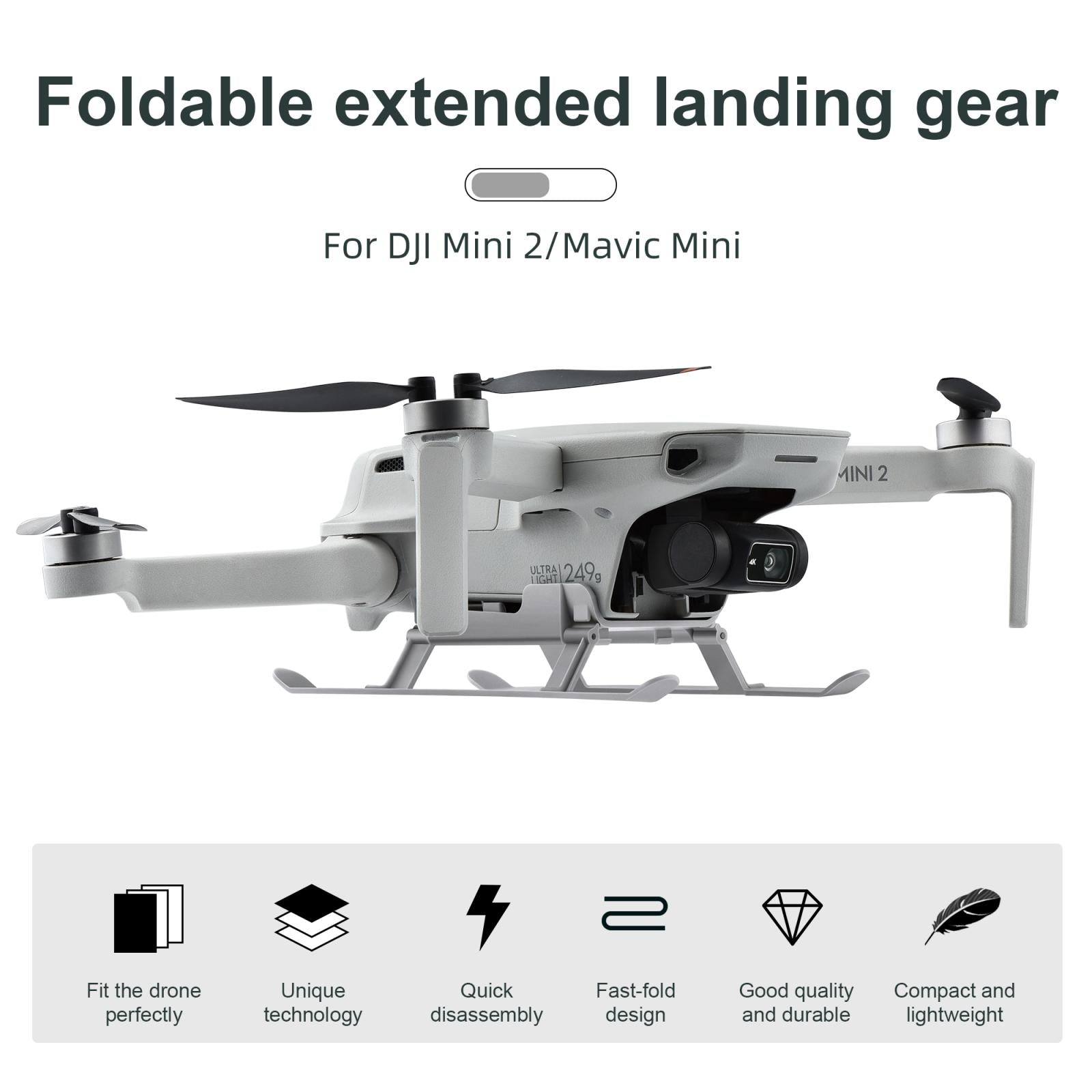 Shockproof Landing Gear Extender For Dji Mini 2 / Mavic Mini - 1 Toy Chest Australia 3