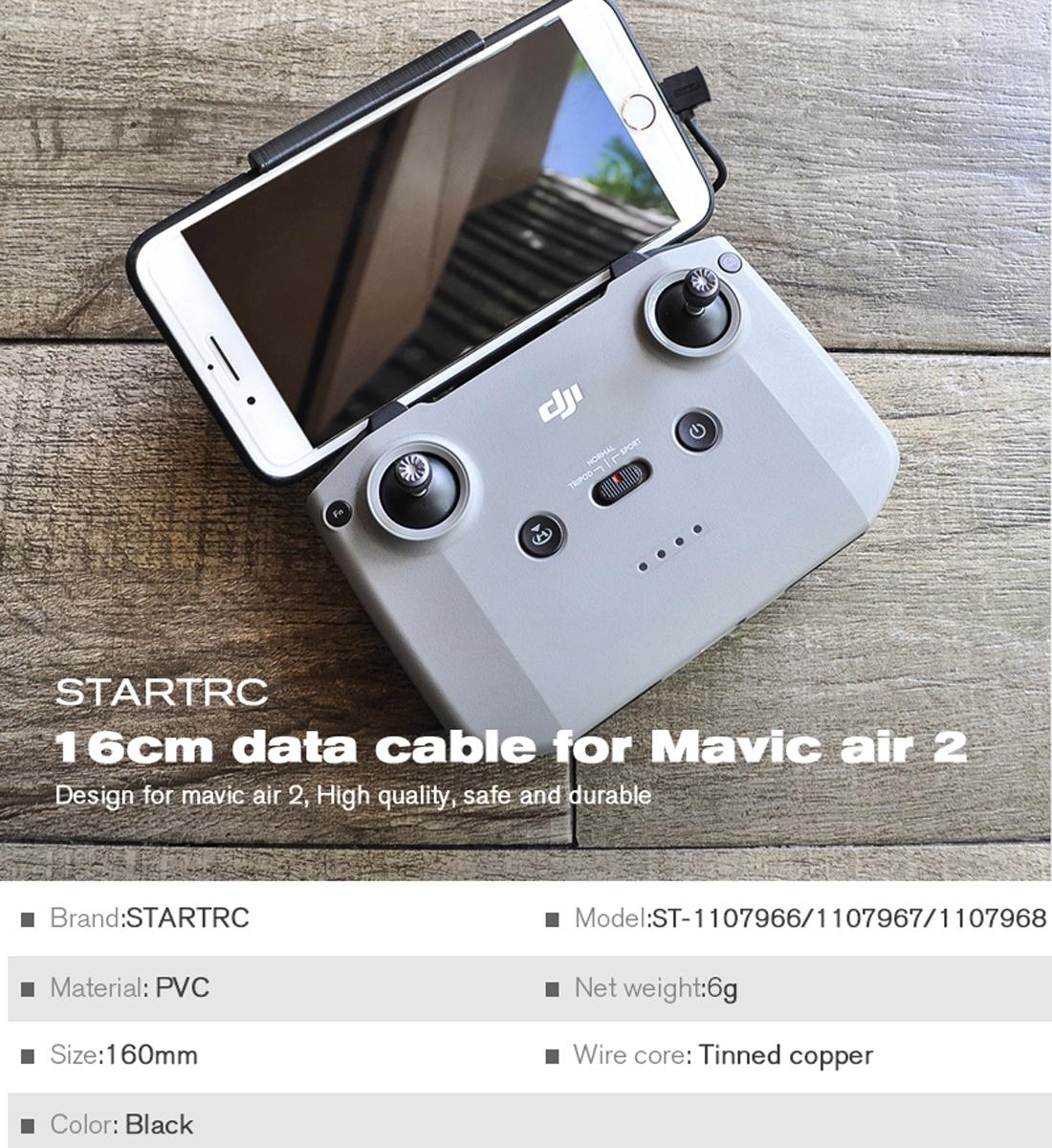 16Cm Dual Way Data Cable For Dji Mavic Air 2 - Type C / Usb - C To 8 Pin - 1 Toy Chest Australia 3
