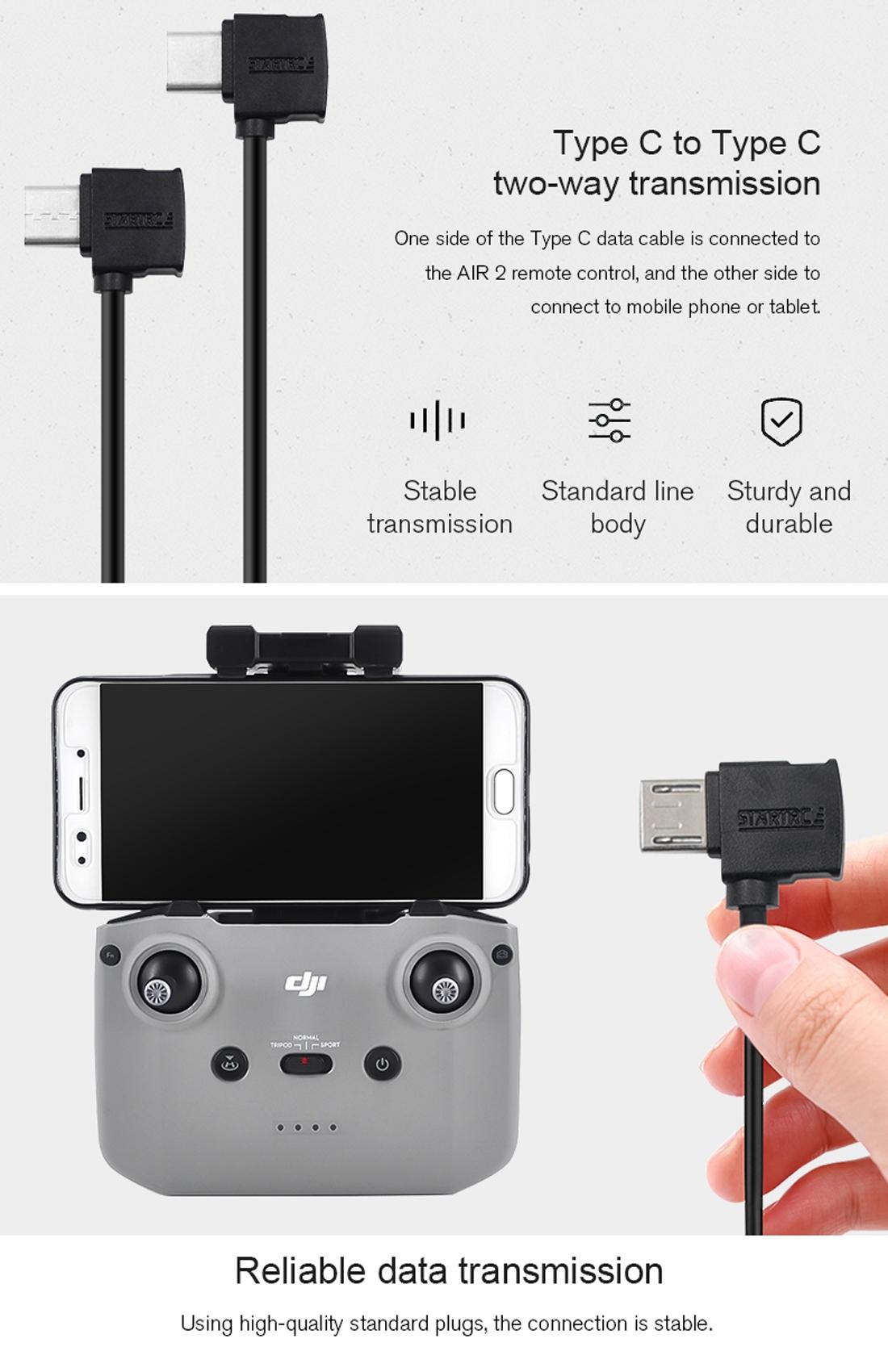 16Cm Dual Way Data Cable For Dji Mavic Air 2 - Type C / Usb - C To 8 Pin - 1 Toy Chest Australia 6