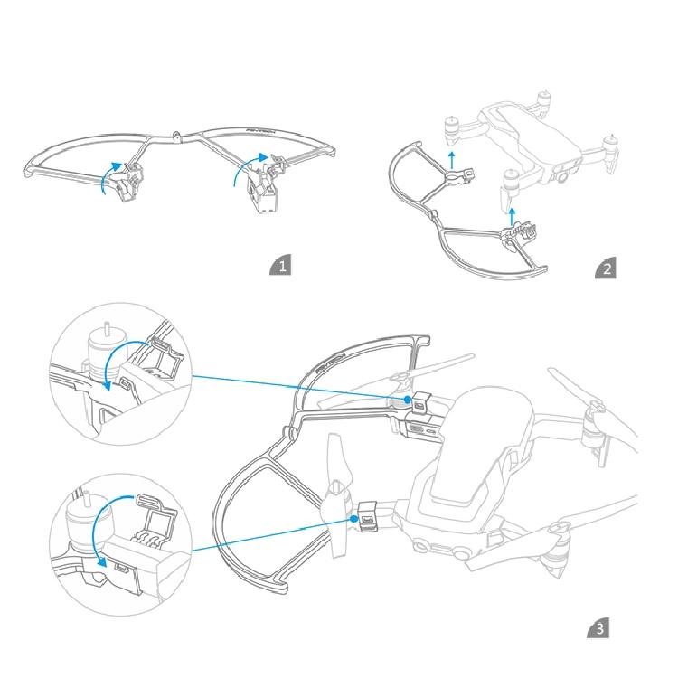 Lightweight Led Propeller Guard For Dji Mavic Air
