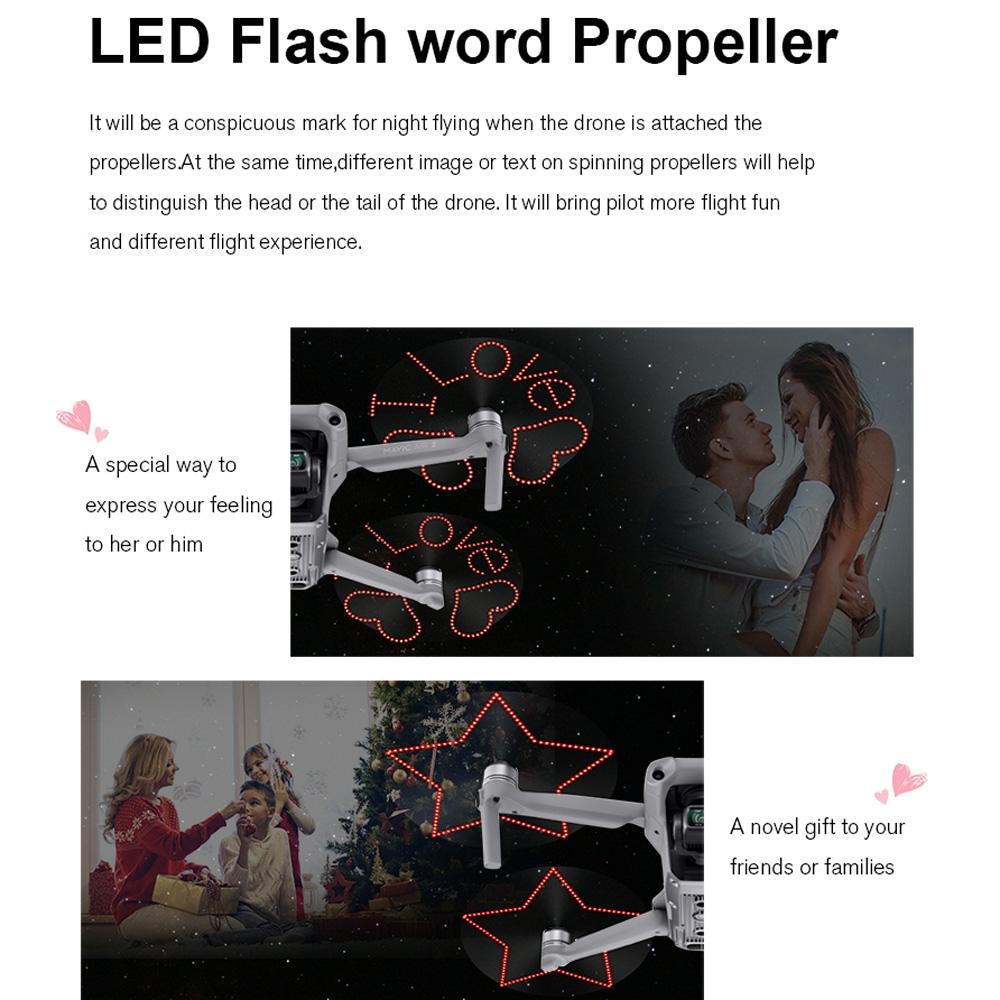 Foldable Led Propellers For Dji Mavic Air 2 - Editable Word Lamp - 1 Pair - 1 Toy Chest Australia 2
