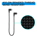 29Cm Woven Nylon Micro Usb To 8 Pin Data Cable For Dji Mavic Mini / Air / Spark / 2 Pro / Zoom Remote Controller - Iphone / Ipad Compatible - 1 Toy Chest Australia 2