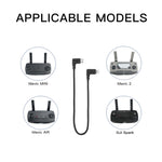 29Cm Woven Nylon Micro Usb To 8 Pin Data Cable For Dji Mavic Mini / Air / Spark / 2 Pro / Zoom Remote Controller - Iphone / Ipad Compatible - 1 Toy Chest Australia 5