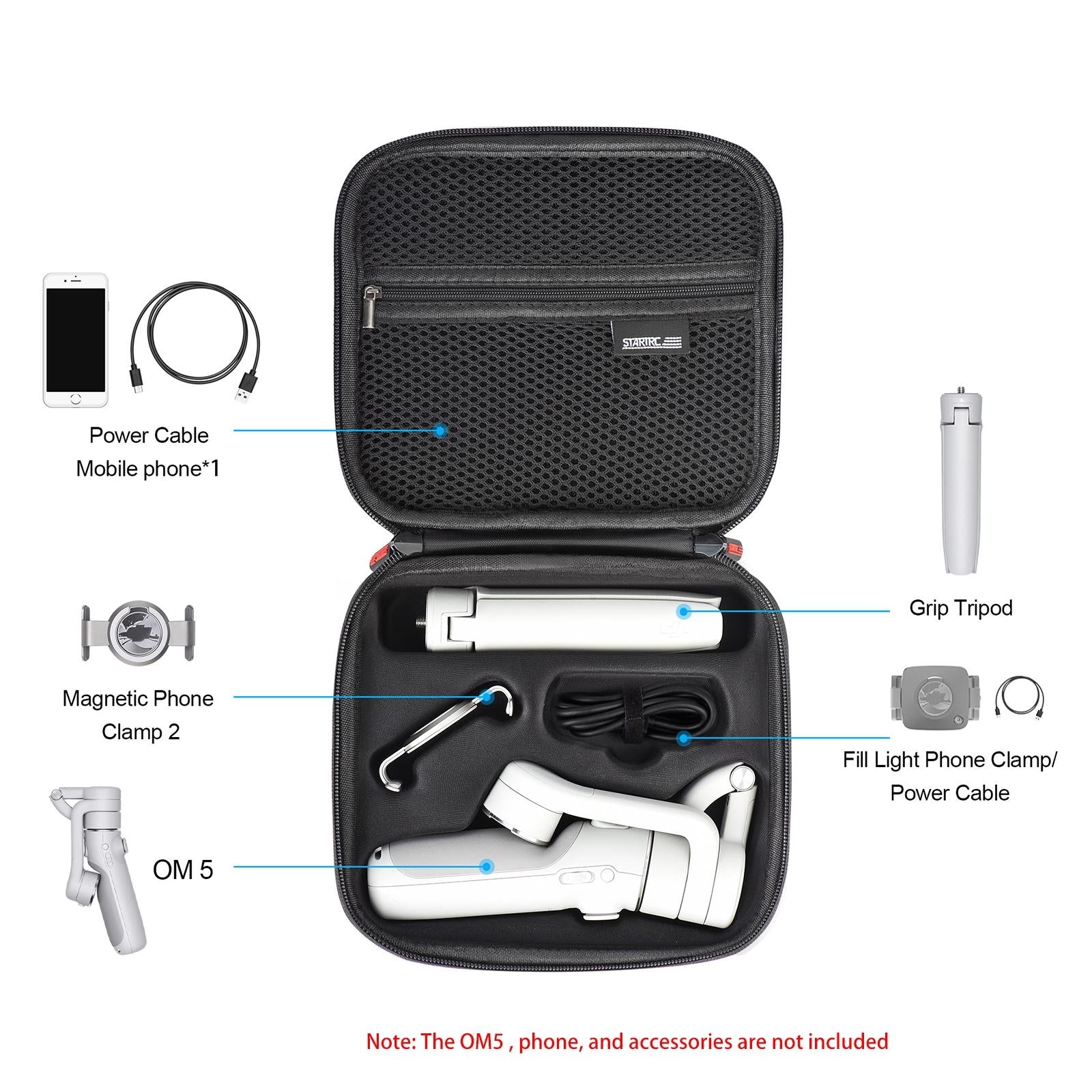 Portable Leather Storage Bag For Dji Om 5 - 20X18X6.5Cm - 1 Toy Chest Australia 5