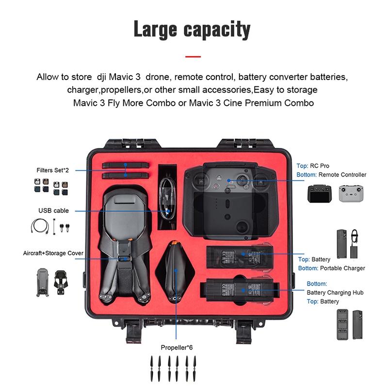 Waterproof Shockproof Suitcase For Dji Mavic 3 - Abs Material - 1 Toy Chest Australia 4