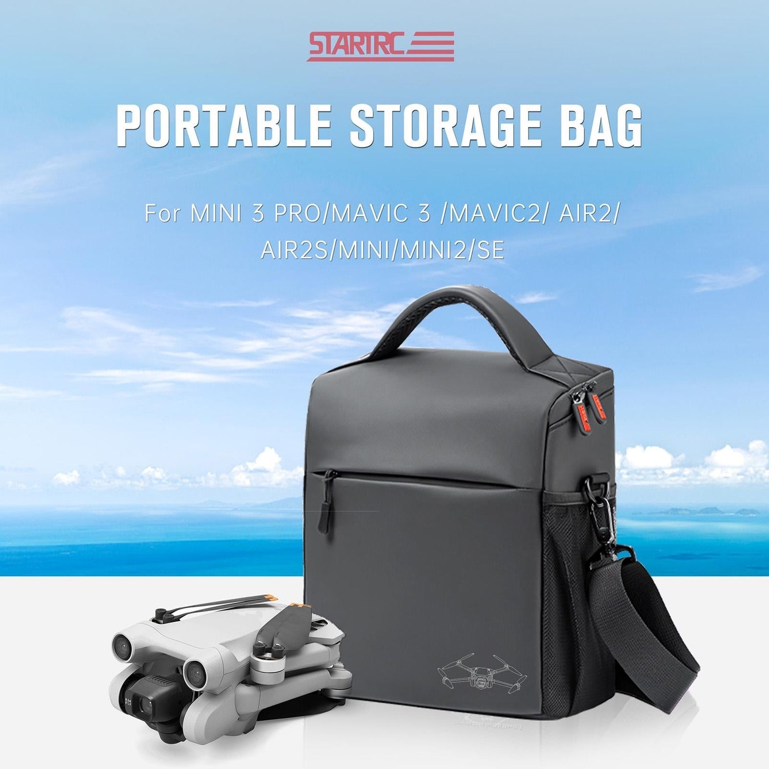 Single Shoulder Carry Bag For Dji Mini 3 Pro Air 2S Mini 2 Mavic 3 Air 2 - Portable Storage - 1 Toy Chest Australia 1