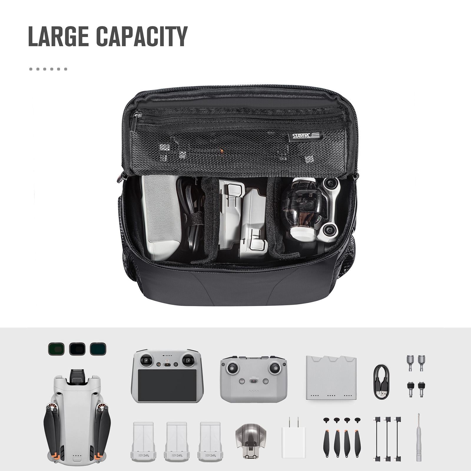 Single Shoulder Carry Bag For Dji Mini 3 Pro Air 2S Mini 2 Mavic 3 Air 2 - Portable Storage - 1 Toy Chest Australia 2