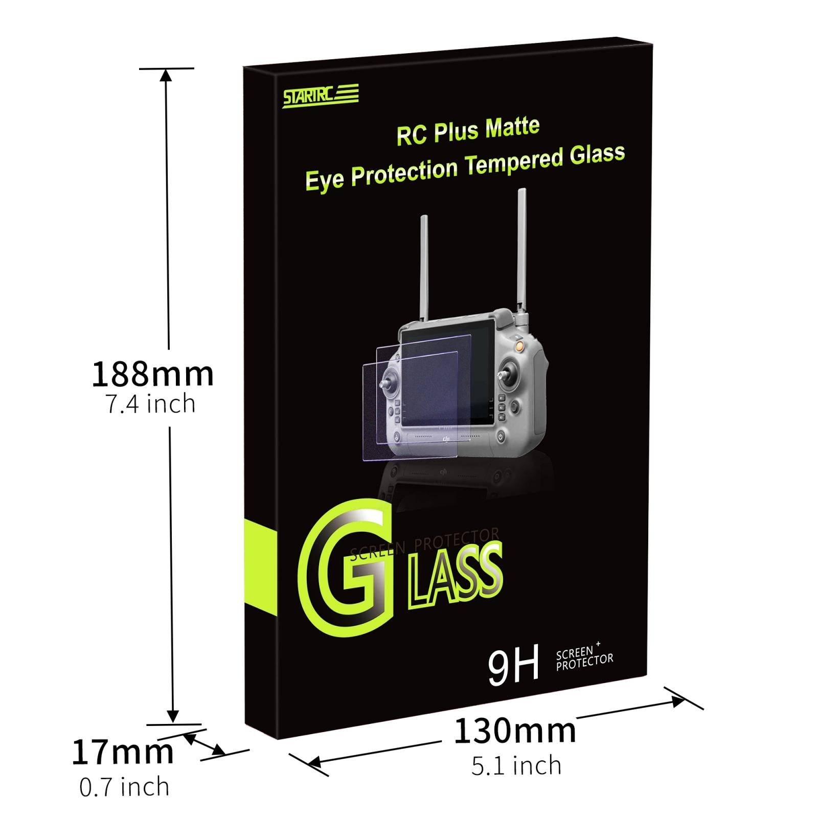 2 - Pack Tempered Glass Film For Dji Rc Plus - Screen Eye Protection - 1 Toy Chest Australia 8