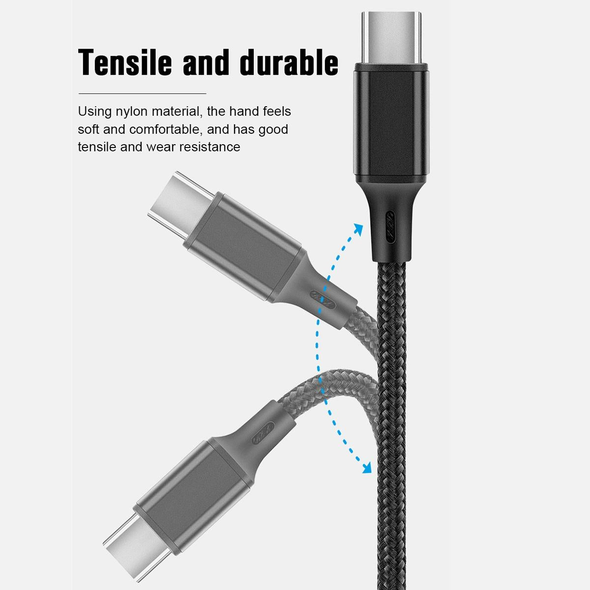 1.2M Dual Way Data Cable For Dji Fpv Goggles - Type C To Type C Elbow - 1 Toy Chest Australia 2