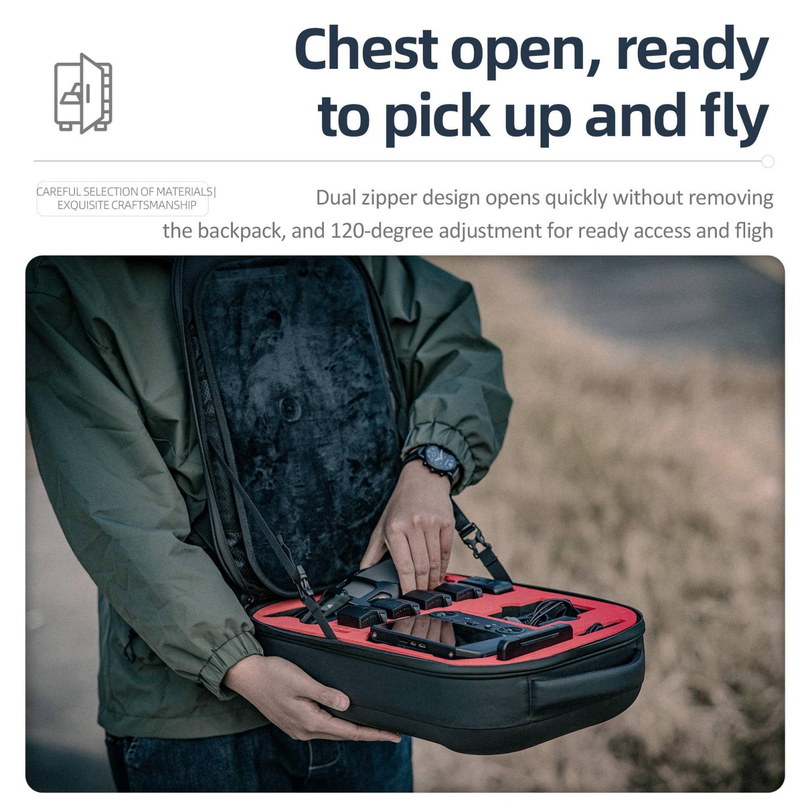 Waterproof Hard Shell Shoulder Bag Backpack For Dji Mavic 3 Pro / Classic No Code - 1 Toy Chest Australia 5