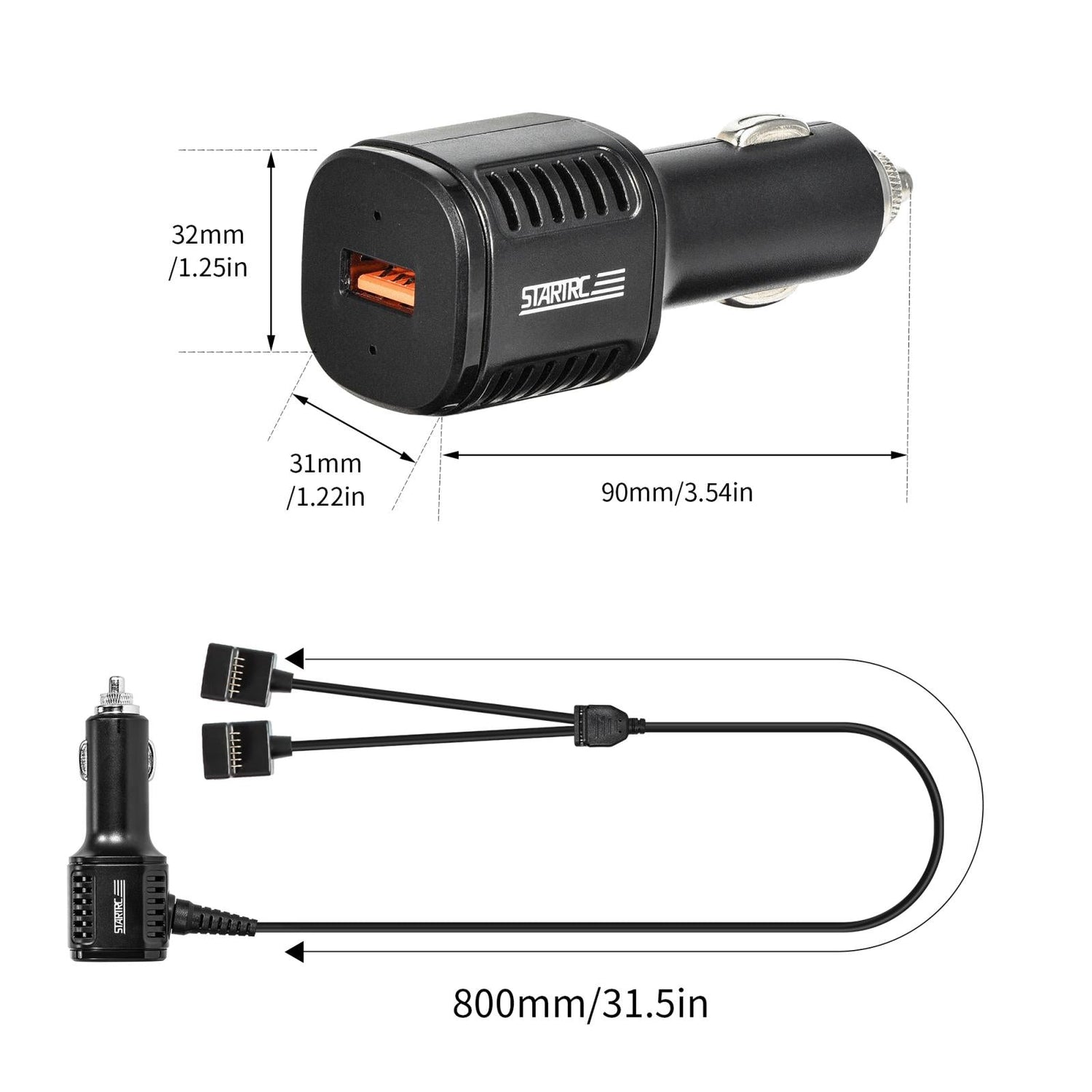 2 - In - 1 Car Charger For Dji Mavic Mini / 3 Pro With Battery And Remote Control - 1 Toy Chest Australia 2
