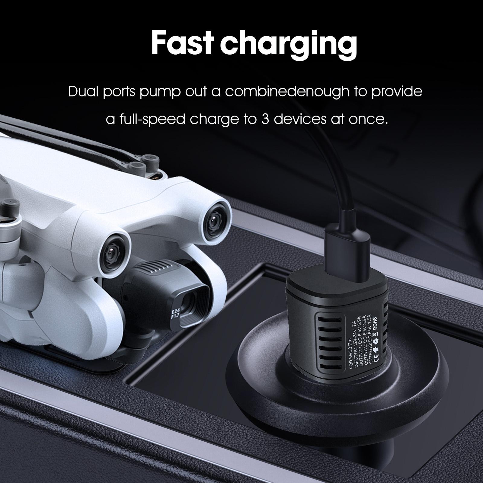 2 - In - 1 Car Charger For Dji Mavic Mini / 3 Pro With Battery And Remote Control - 1 Toy Chest Australia 4