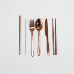 9 Pce S/S Traveller'S Cutlery Set - Rose Gold - `9313492834307 Toy Chest Australia 1