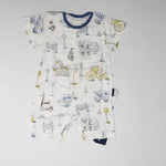 Domia Silky Bamboo Short Sleeve Baby Romperr Engineering Team M - 6.97E+12 Toy Chest Australia 2