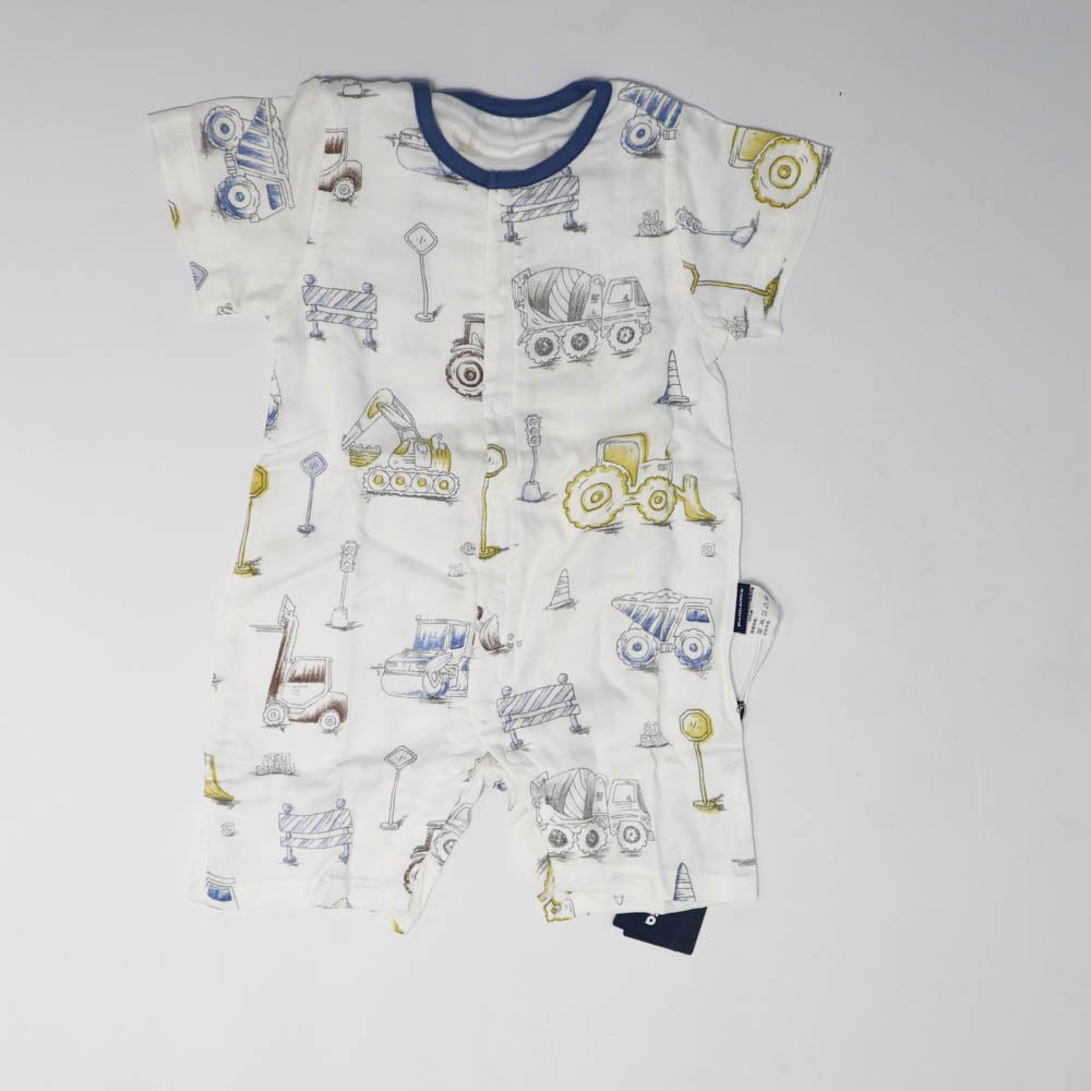 Domia Silky Bamboo Short Sleeve Baby Romperr Engineering Team M - 6.97E+12 Toy Chest Australia 2