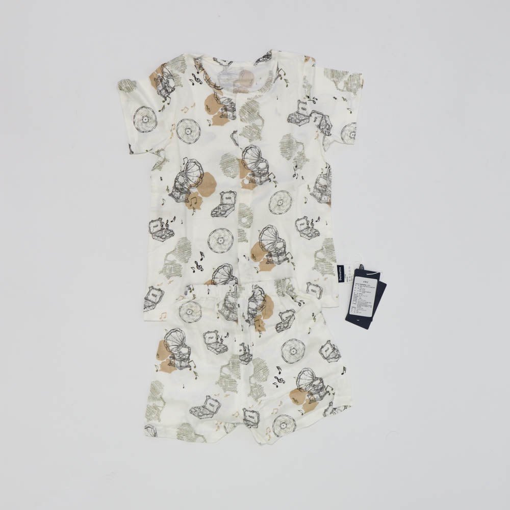 Domia Kids Bamboo Fiber Cotton Sht Sleeve Pajama Set Gramophone Radio 100 - `6973971181327 Toy Chest Australia 1
