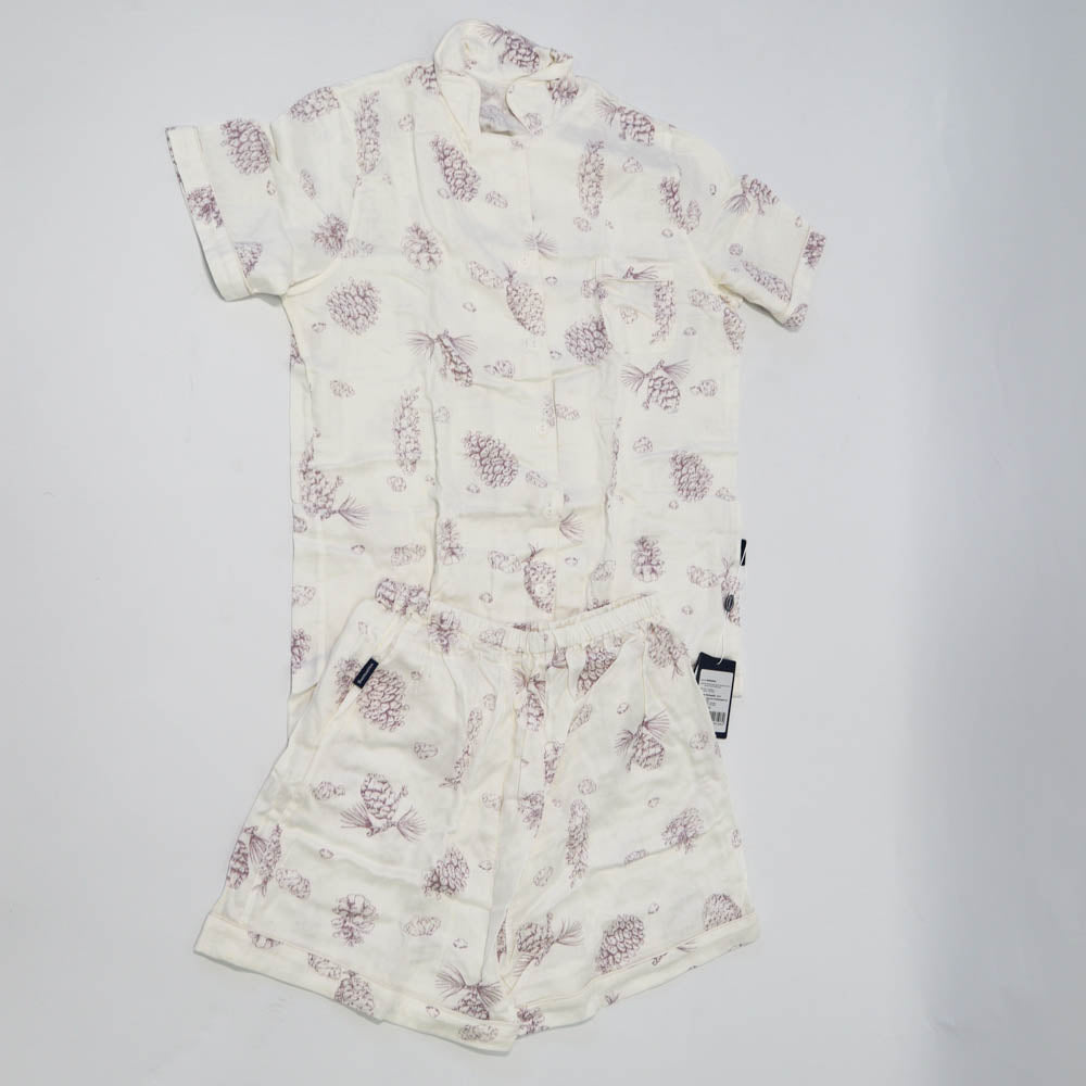 Domia Kids Bamboo Fiber Cotton Short Sleeve Pajama Set Pinecone Space 100 - `6973971181358 Toy Chest Australia 2
