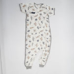 Domia Bamboo Fiber Cotton Short Sleeve Split Leg Sleeping Bag 1.0Tog Spacecraft XL - 6.97E+12 Toy Chest Australia 2