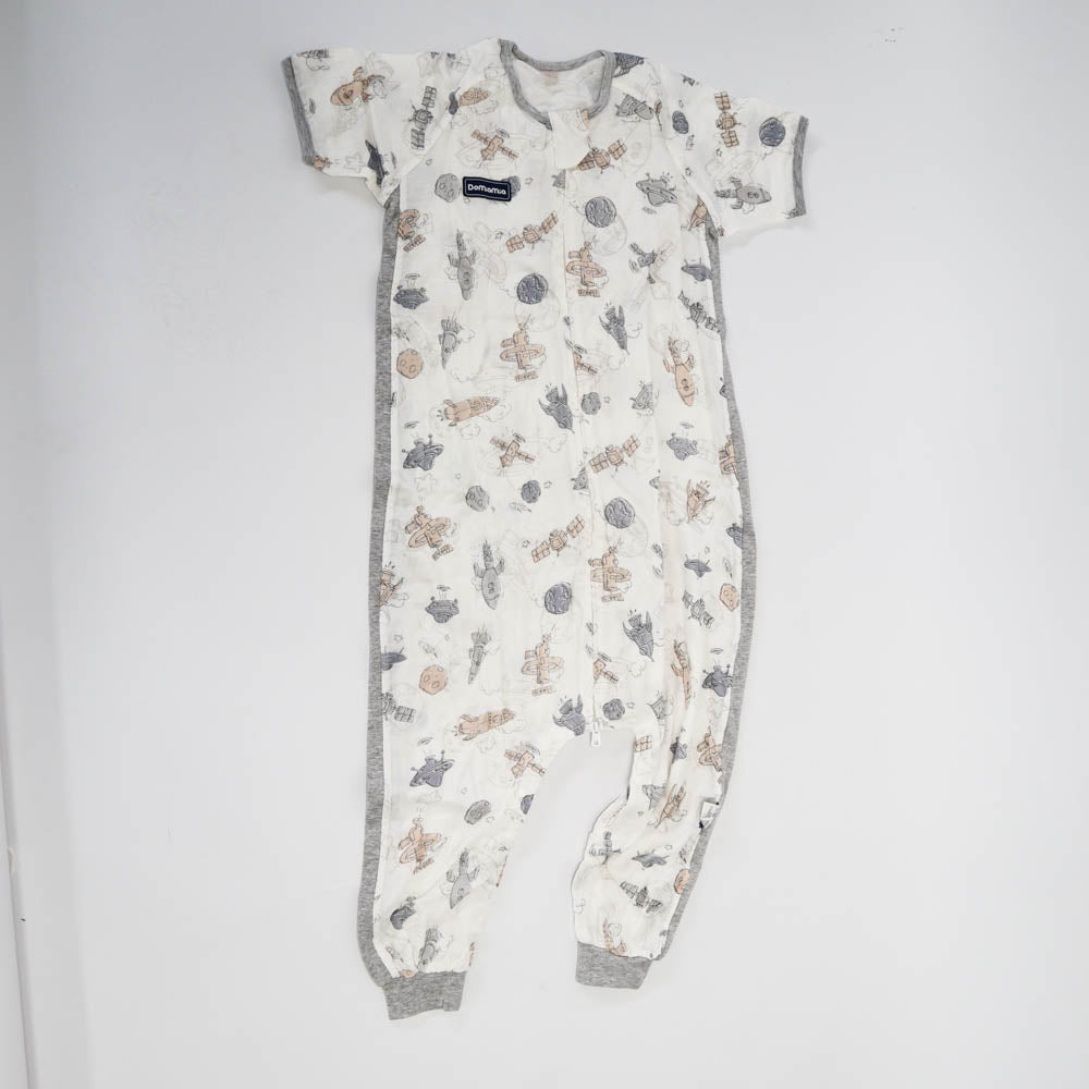 Domia Bamboo Fiber Cotton Short Sleeve Split Leg Sleeping Bag 1.0Tog Spacecraft XL - 6.97E+12 Toy Chest Australia 2