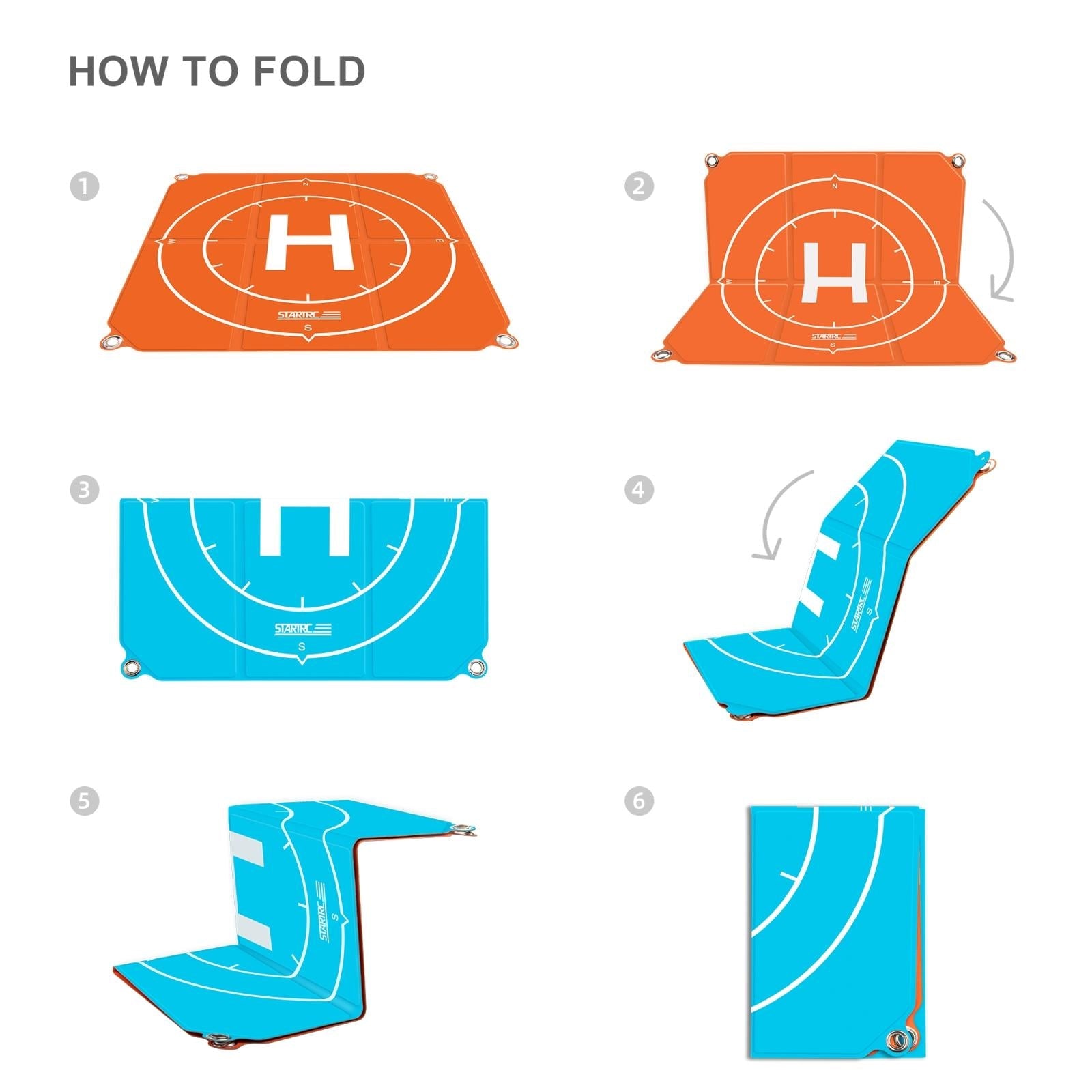 Universal Foldable Landing Pad For Drones - Portable Square Design - 1 Toy Chest Australia 8