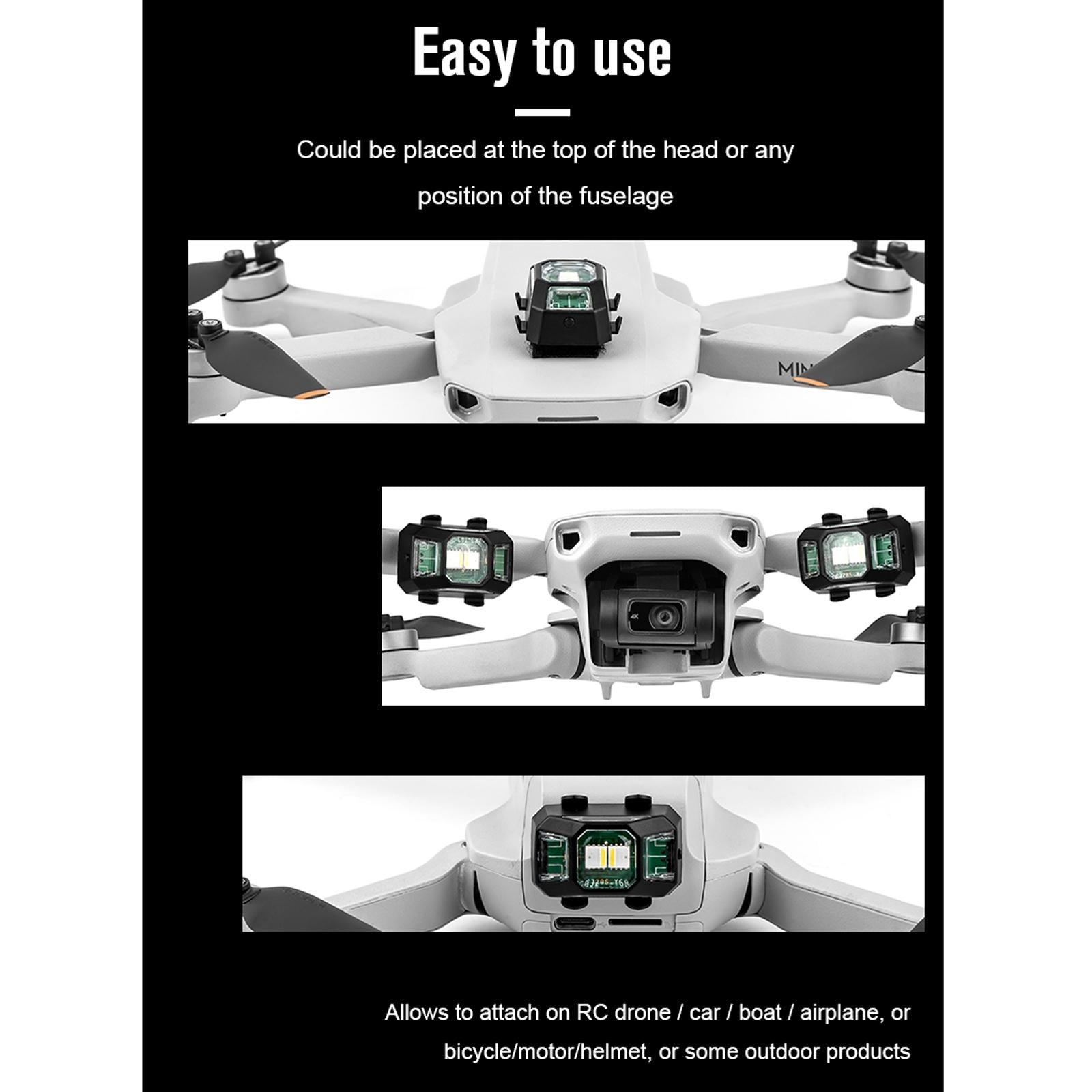 Rechargeable Arm Lights For Dji Fpv / Mini 2 / Mavic Air 2 Drone - Universal - 1 Toy Chest Australia 2