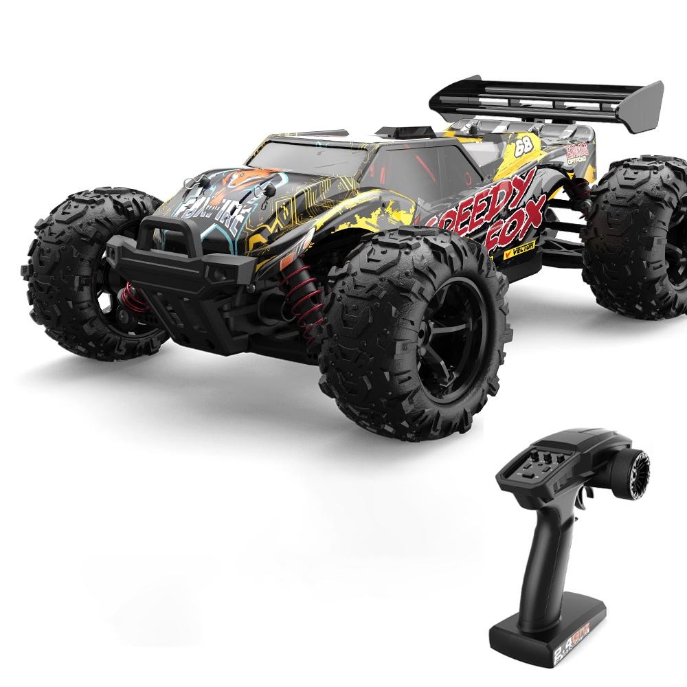 High Speed 4Wd Rc Car - 1 18 Scale - Black / Yellow - 1 Toy Chest Australia 1