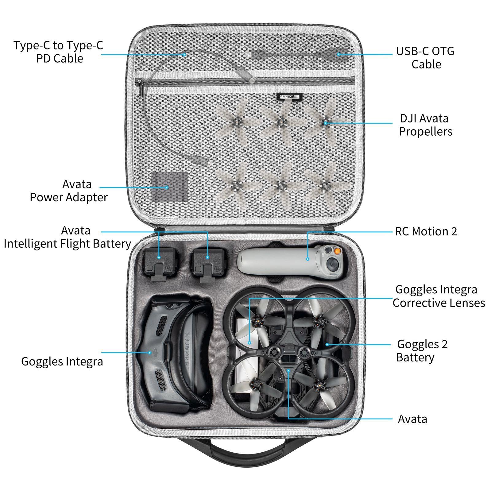 Portable Shoulder Bag For Dji Avata - Pu Material - 1 Toy Chest Australia 5