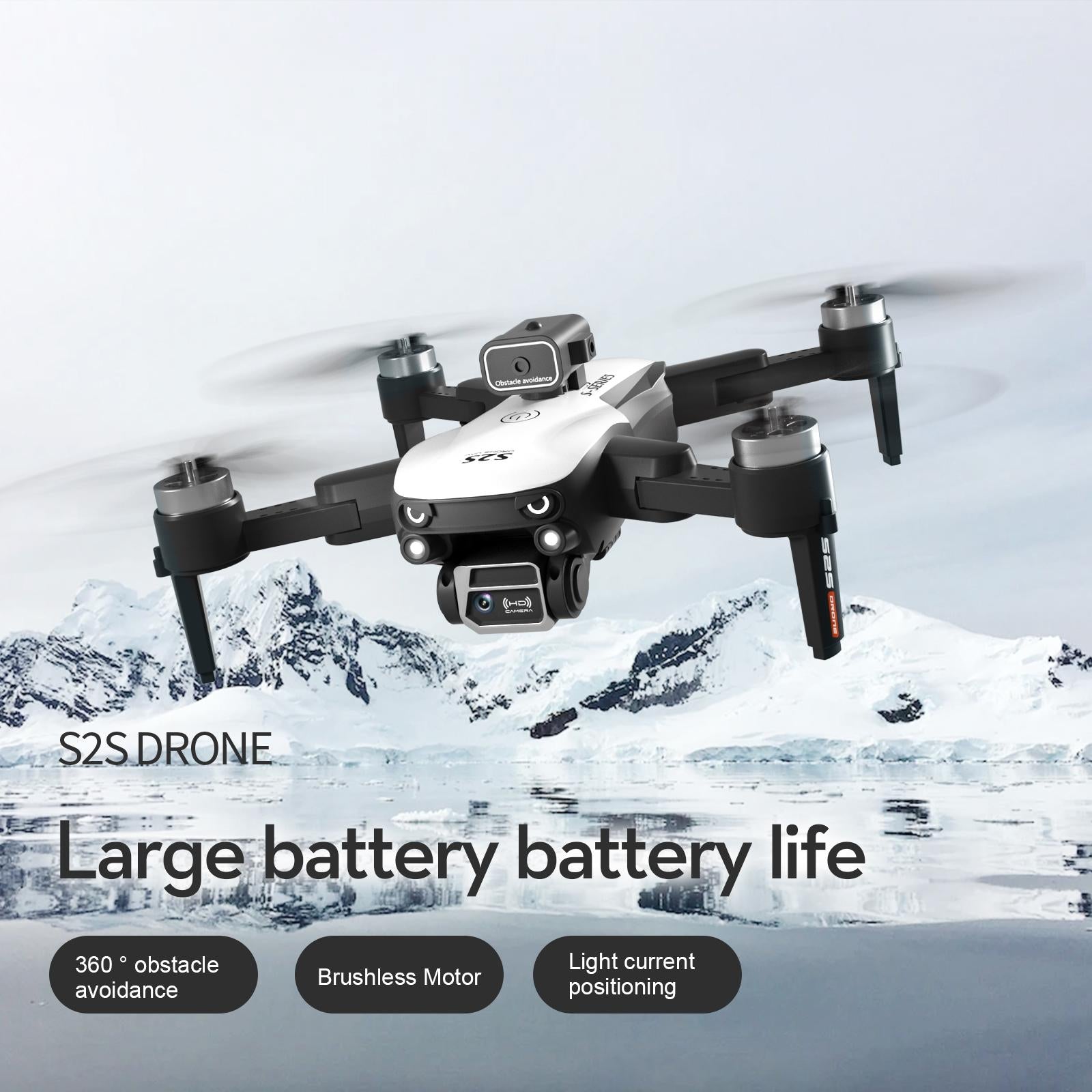 Foldable Dual Lens Drone With Obstacle Avoidance - 4K Aerial Photography White - 1 Toy Chest Australia 5