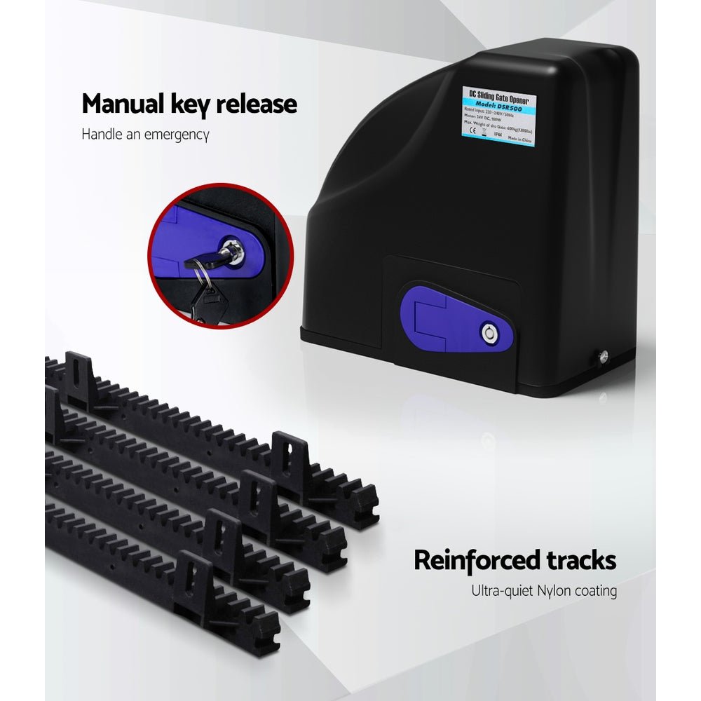 Automatic Sliding Gate Opener Kit 4M 600KG
