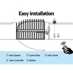Single Swing Gate Opener 600KG 20W Solar Panel
